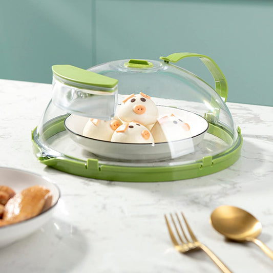 10-inch Microwave Splatter Cover with Steamer – Clear BPA-Free Splatter Guard Lid for Mess-Free Cooking